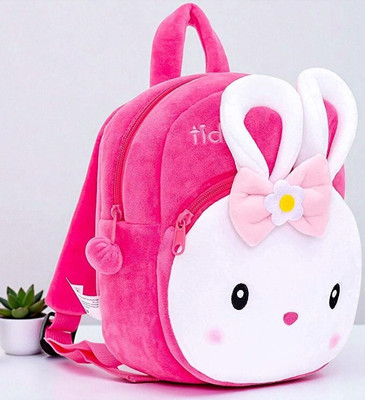 KASHAF ENTERPRISES Kongi Rabbite Soft Plush Kids School Bag Baby Years 2 to 6 Boy,Girl Nursery(S1E) 12 L Backpack(Pink)