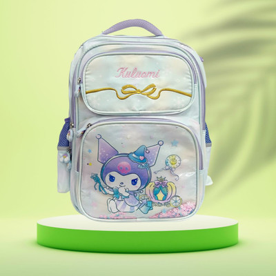 Sageware Soft Fabric School Bag | Comfortable Waterproof Backpack for Girls 20 L Backpack(Purple)