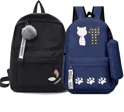 Zenvault Trendy Casual College Backpacks, Designer School/College/Picnic Bag 12 L Backpack(Black)
