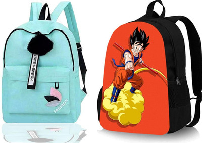 khatushyam collection A_FSHN_@@ GRN_1 PC & GOKU_@@_3_abc 30 L Backpack(Green, Black)