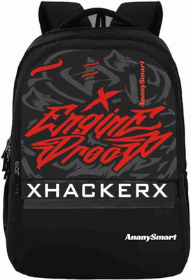 Anany Medium 28 L Laptop Backpack HACKER Edition Bag with 2 Secret Pockets 28 L Backpack(Black)