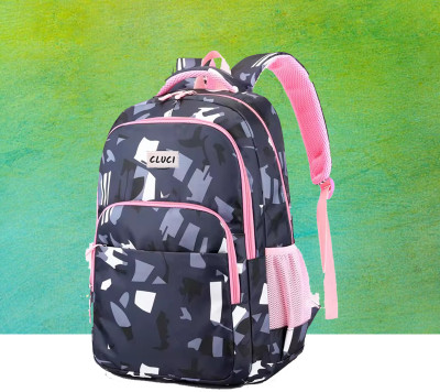 Cluci School Bag for Boys Girls Kids Unisex Bag, Laptop Backpack, Daypack Waterproof 35 L Backpack(Black)