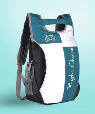 RIGHT CHOICE (2235) stylish tuff quality college school casual bag boy & girl 20 L Backpack(Black, White, Blue)