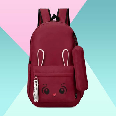 Reprox Small 20 L Backpack Cute Style Female Student Waterproof 20 L Laptop Backpack(Maroon)