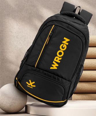 WROGN Spacy unisex backpack fits upto 16 Inches/college bag/school bag with Raincover 45 L Backpack(Black)