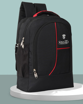 STYLATO Stylish Casual Backpack for Men & Women | Spacious, Durable & Daily Use 55 L Laptop Backpack(Black, Red)