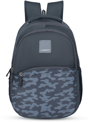 Priority 18 Inch Genius 004 College Dark Grey 35 L Backpack(Grey)