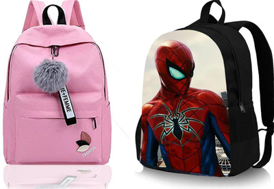 Plama A_@ PINK_ FSN_^^ 1 & SPIDER-04_@@_1PC_abc 30 L Backpack(Pink, Black)