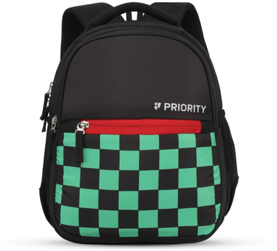 Priority 14 Inch Minion 003 Black Colorblock School 20 L Backpack(Black)