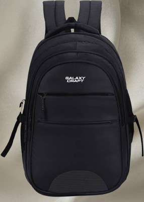 Galaxy Craft Black Color Design Five Zipper Backpack 35 L Backpack(Black)