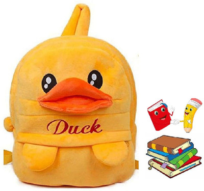 A Little Swag Soft Toy Bag Duck Plush Bag For Cute Kids 2-5 Years Plush Bag (Yellow,4L) 4 L Backpack(Yellow)