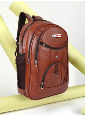 LUGGAGE WORLD Bags School Bag Boys Girls Kids Travel College Office backpack Bagpack 35 L Backpack(Tan)