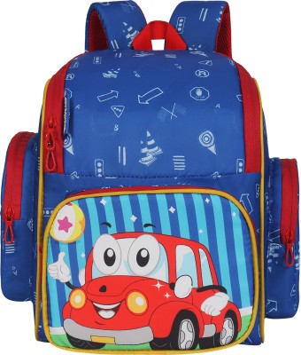 Aerobag Turbo Car 17 Ltrs Play Group | Preschool | Nursery Backpack For Boys & Girls 17 L Backpack(Blue)