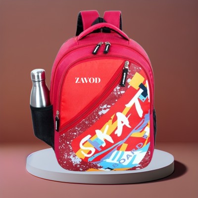 Zavod School Bag Travel Bag Picnic Bag Backpack For Boys & Girls 22 L Backpack(Red)