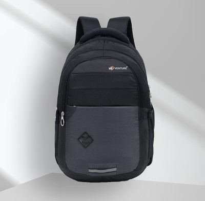 VB VENTURE Durable Water-Resistant with Multiple Compartments for School and College 40 L Laptop Backpack(Black)