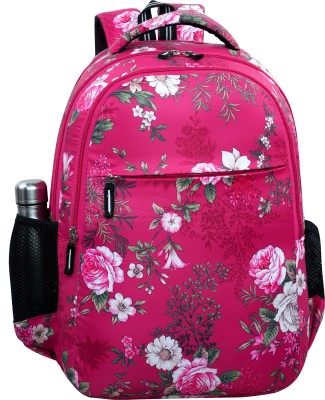 Luckey GIRLS DIGITAL PRINTED BAG 30 L Laptop Backpack(Pink)