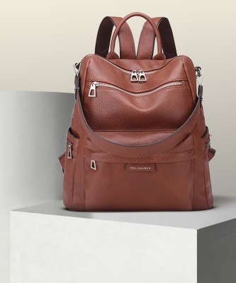 ProArch Purse for Women Convertible Travel Vintage PU Leather Shoulder Bag 25 L Backpack(Brown)