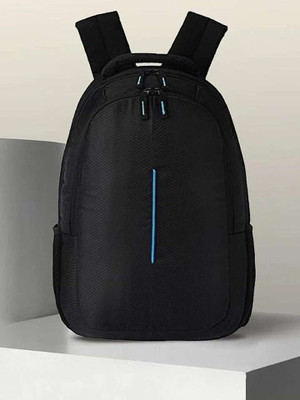 SA BAGS Smart Backpack 25L for Office, College & Travel (Black with Blue Zip) 25 L Backpack(Black)
