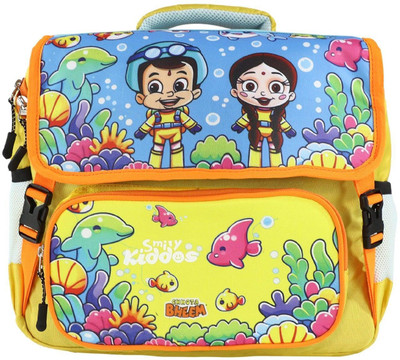 smily kiddos Chhota Bheem Foldover Backpack 1- Yellow & Orange 10 L Backpack(Blue)