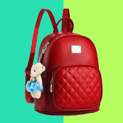 Nariox Fashion Backpack for Girls Women 10 L Backpack(Red)