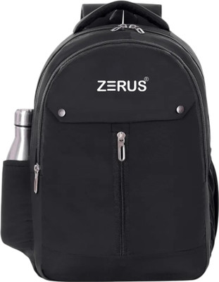 ZERUS for Men Women School College Daily Travel Bag 28 L Laptop Backpack(Black)
