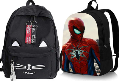 Shishtha A_BLK__CAT__1 A & SPIDER-04_@@_1PC_abc 30 L Backpack(Black, Black)
