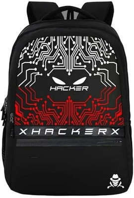 goldstone Hacker Themed for Boys Circuit Design Printed 30 L Laptop Backpack(Black, Red)