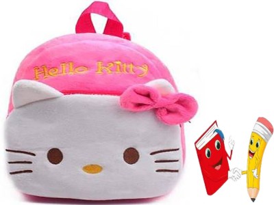 7Eleven Enterprise Kitty School Bag 12 L Backpack(White, Pink)