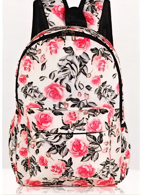 Alison 25 L Laptop Backpack New Design Stylish Girls Bag School Bag 25 L Backpack(Pink, White)