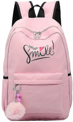 Shishtha SMILE-PRINT-1PC_20_16 30 L Backpack(Pink)