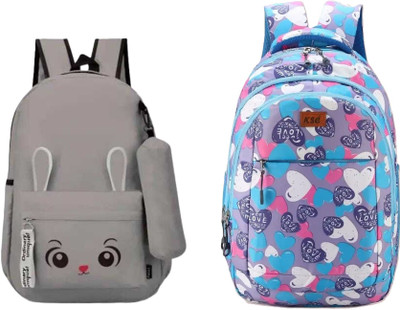 MishKav Grey Bunny Bag 30 L Backpack(Multicolor)