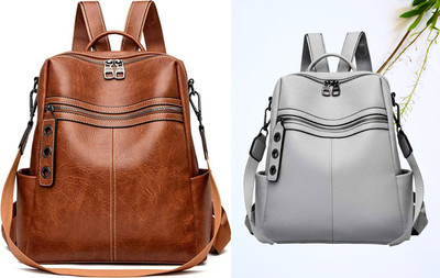 Spinsell 170 14 L Backpack(Brown, Grey)