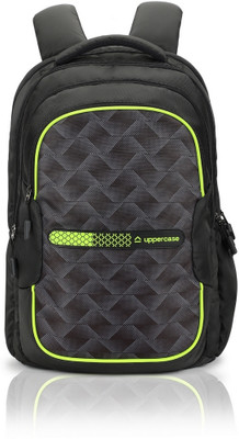 Uppercase Pixel 2502 14.6 inch Laptop Backpack 2025 Collection Rain Cover Trolley Sleeve 43 L Laptop Backpack(Black)