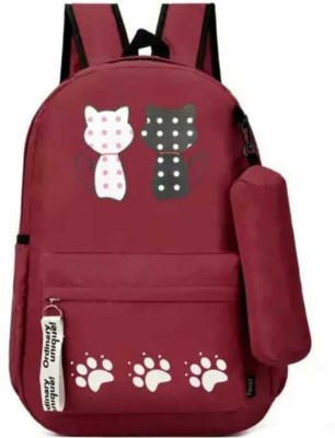 ARK FASHION women casual backpack for girls 10 L Backpack(Maroon)