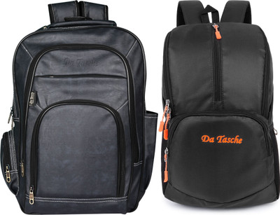 Da Tasche Daypack Black 25 L Backpack(Black, Brown)