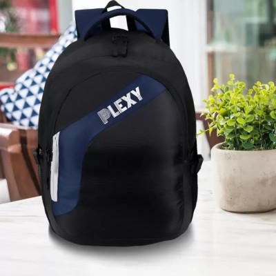 PLEXY Casual bagpack for Men Women 30 L Laptop Backpack(Black, Blue)