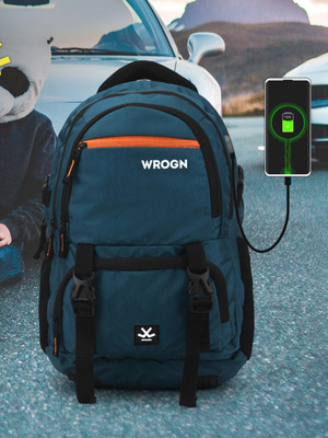 WROGN with Port and Rain Cover 40 L Laptop Backpack(Blue)