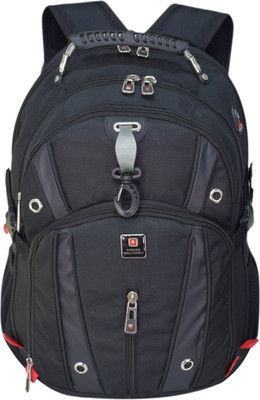 SWISS MILITARY Glory LAPTOP BACKPACK WITH USB CHARGING/AUX PORT 31 L Laptop Backpack(Black)