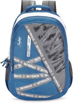 SKYBAGS Polyester 30L Riddle School Backpack-Rc Blue Grey 30 L Backpack(Grey)