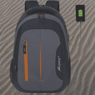 JairaJ backpack bag laptop bag school backpag(20*14) 38 L Laptop Backpack(Black, Grey)