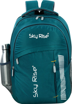 SKY RISE Heavy Duty durable Class 5th to 10th College Waterproof School Bag(Green, 25 L)