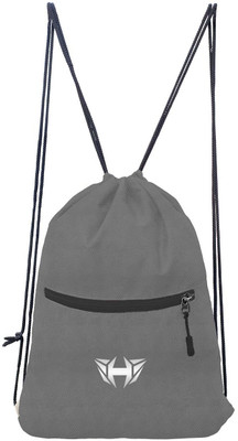 H-Hemes Drawstring Backpack, Dori Bag, Small Bag, Gym Bag 12 L Backpack(Grey, Black)