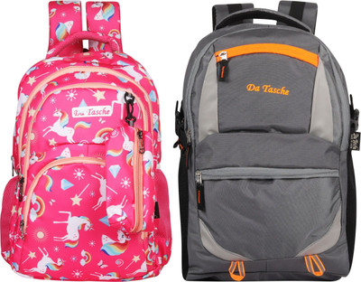 Da Tasche SHINE PRO 25L Grey 25 L Backpack(Blue, Pink)