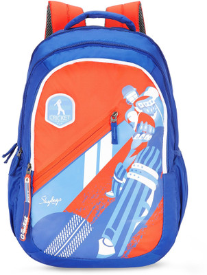 SKYBAGS Polyester Riddle School 36 L Backpack(Blue, Orange)