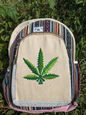 Tribe Embroidery design Hemp Backback 5 L Laptop Backpack(Multicolor)