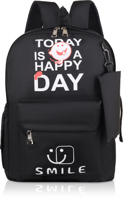 Log-Star 25L Backpack For Girls School College & Office 25 L Backpack(Black)