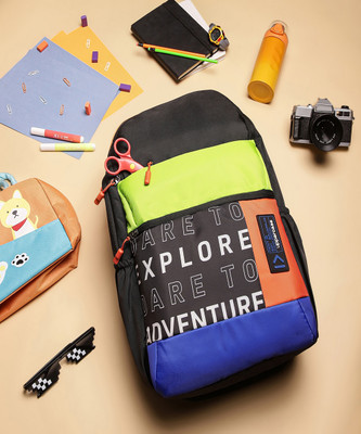 Uppercase Campus 03 School Backpack Black 34.592 L Backpack(Black)