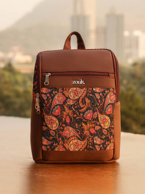 ZOUK Paisley Print Amalia Daypack 10.6 L Laptop Backpack(Pink)