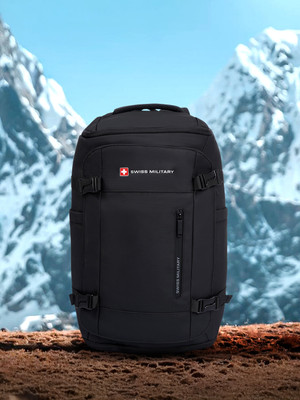 SWISS MILITARY ASTER Multi Utility Bag with Laptop, Lunch & Shoe Compartment, Anti-Theft Pocket 29 L Backpack(Black)