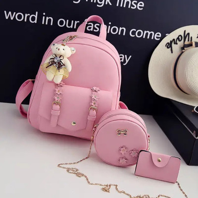 Cleto PINK_FLOWERCOMBO_17 11 L Backpack(Pink)
